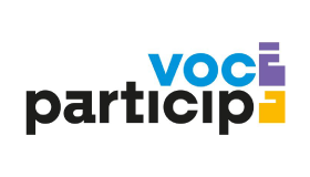 Banner Você participa possui a logo da campanha em fundo branco.